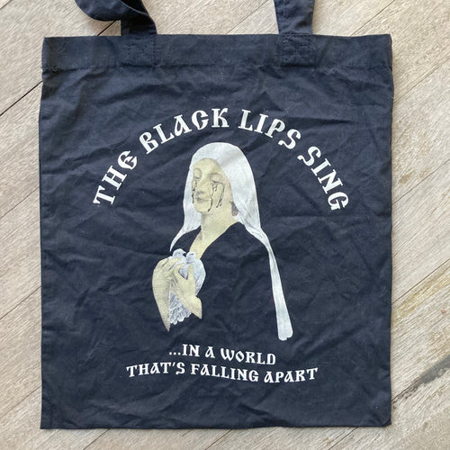 Black Lips tote bag merch for sale: The Black Lips Sing in a World that’s Falling Apart. Garage punk band merchandise sale.