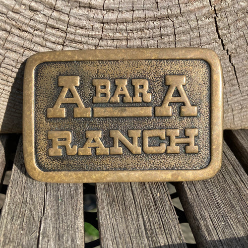 1973 A BAR A Ranch belt buckle