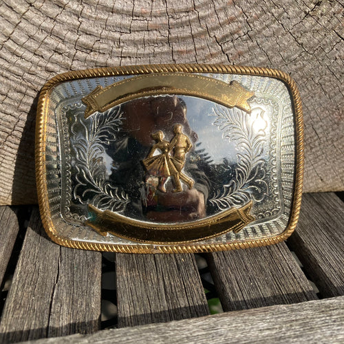 Vintage Line Dancing belt buckle