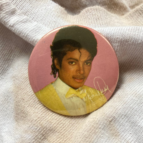 1985 EMMG Michael Jackson pinback button for sale retro  fashion