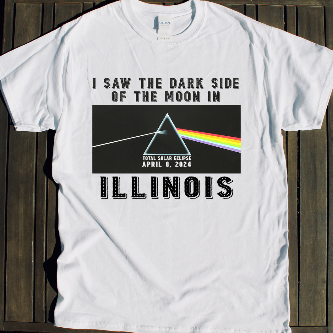 2024 Total Solar Eclipse souvenir shirt Illinois viewing party event tshirt Total Solar Eclipse shirt for sale April 8 2024 souvenir gift shop commemorative tshirts 4/8/24 Made in USA