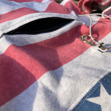 Hooded Sweatshirt for sale with built in security pocket and insulated can holder koozie for sale at RAD Shirts Manasquan NJ 4th of July Holiday sale apparel