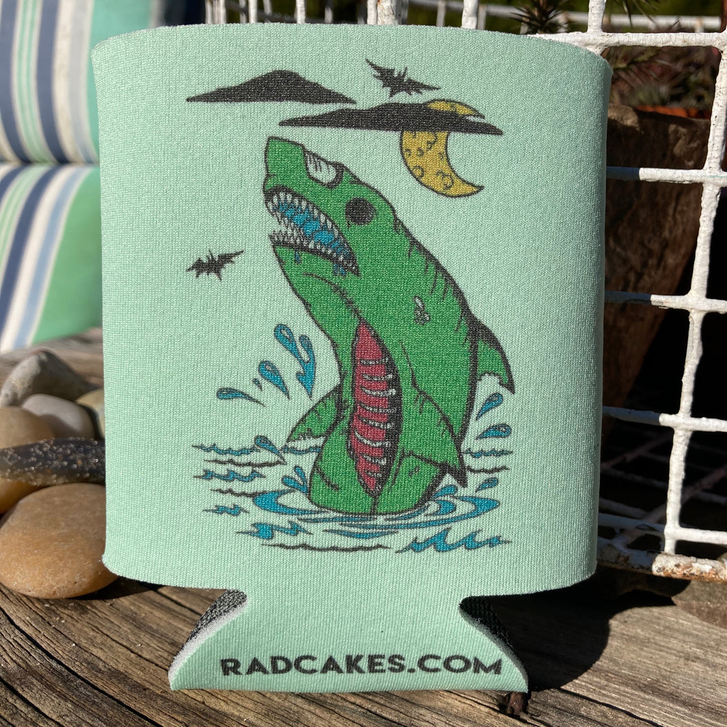 Zombie Shark koozie