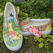 Banana Slug custom Vans Slip On Sneakers - RadCakes Shirt Printing