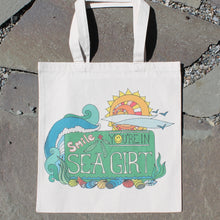 Smile, You're in Sea Girt reusable canvas tote bag