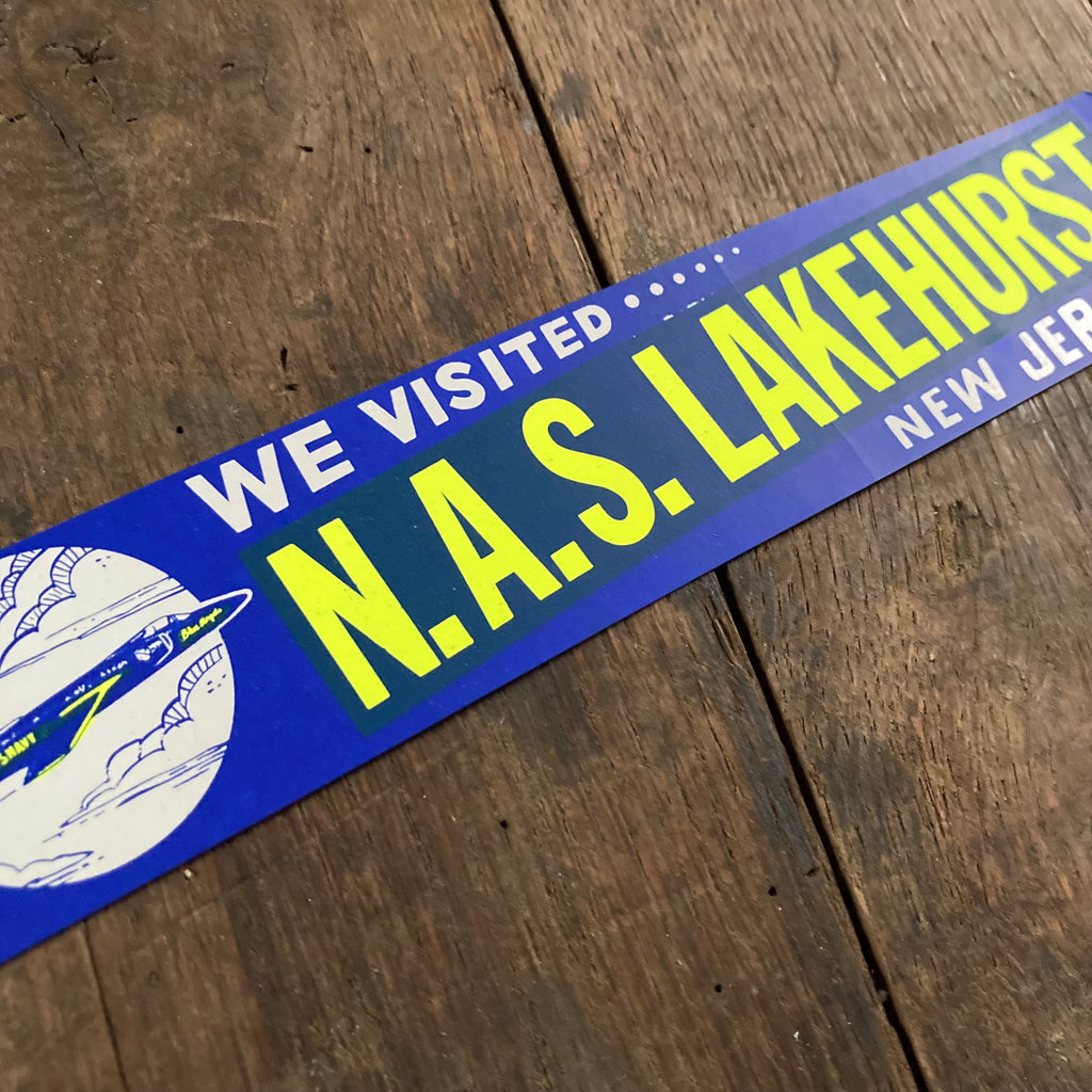 Vintage NAS Lakehurst New Jersey bumper sticker RAD Shirts Custom