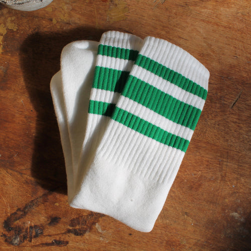 Kelly Green tube socks Irish St. Patricks Day Parade outfit retro style stripes