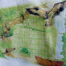 Sea Girt map tote bag design gift beach bag for sale at radcakes.com watercolor art