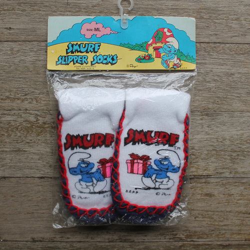 Smurf Slipper Socks for sale NEW OLD STOCK in packaging