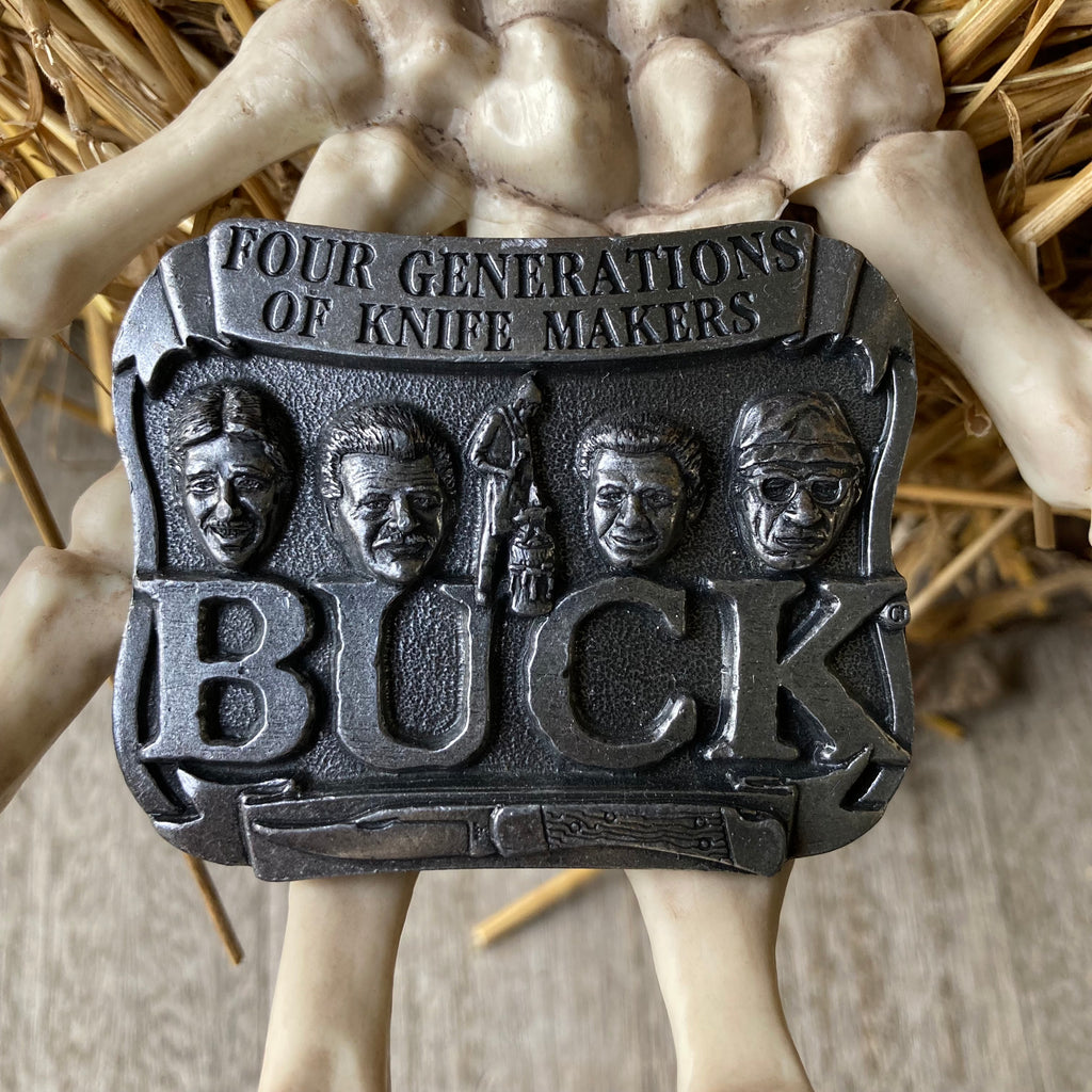 Vintage Buck Knives belt buckle RAD Shirts Custom Printing