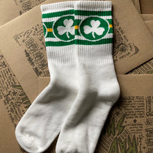 Tube socks for St Pattys day Lucky Irish Green Clover fashion for parade and drinking