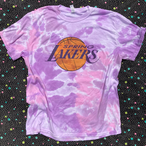 Spring Lakers purple tie dye shirt