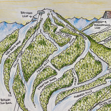 Custom Ski Mountain art for sale with custom trail names and personalized artwork by RAD Shirts Ryan Wade