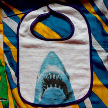 jaws shark movie poster baby bib funny by radcakes printing