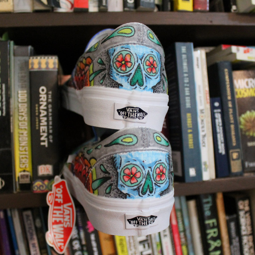 Custom Vans Sugar Skull Shoes Vans Vans Shoes Custom Hand Painted