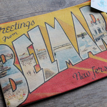 Greetings from Belmar NJ vintage postcard bag for sale New Jersey clutch design art