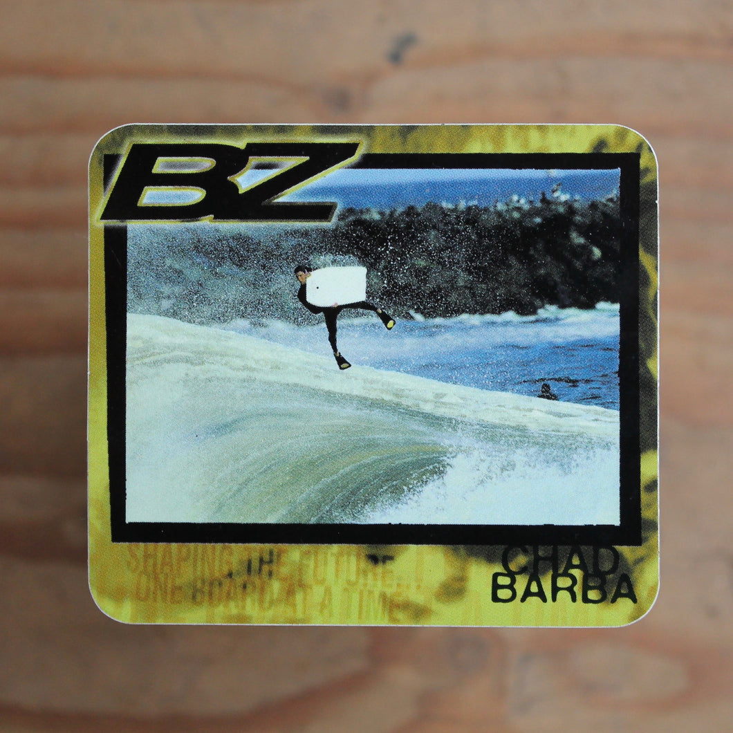 Chad Barba sticker BZ Bodyboard vintage retro The Wedge Viper fins