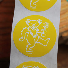 10 Grateful Dead stickers (Yellow Dancing Bear)