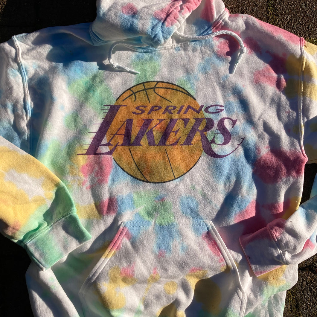 Spring Lakers spiral tie dye hoodie