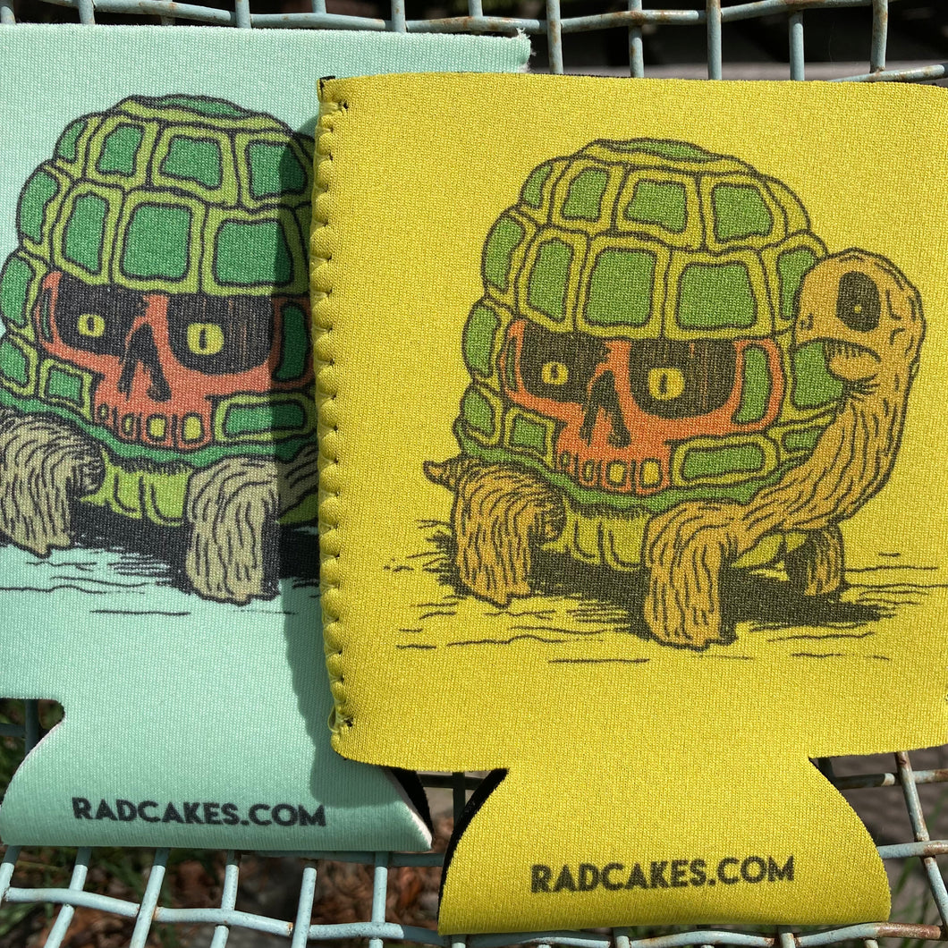 Skull turtle koozie