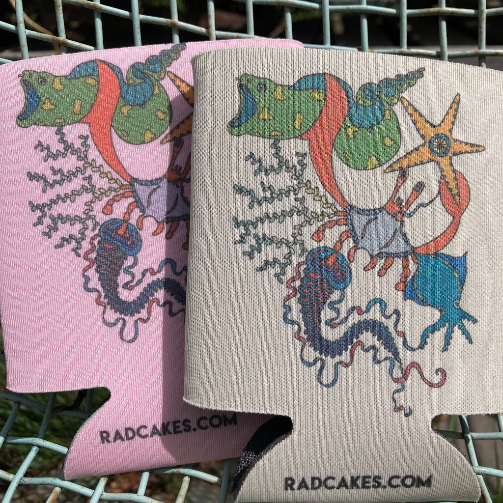 Sea Collage koozie RAD Shirts Custom Printing