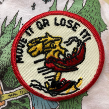 Vintage smoking bird Move It or Lose It embroidered patch hot rod car gear head fashion for sale