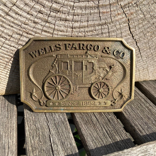 1973 Wells Fargo brass belt buckle