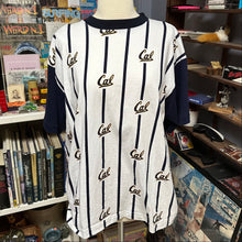 Vintage Cal University shirt with pinstripes and baseball style sleeves for sale CAL apparel gear California