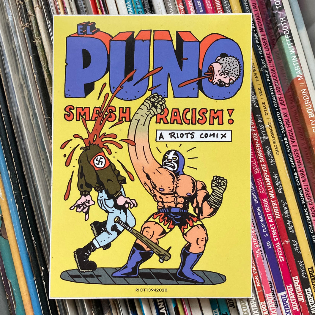 Riot 1394 sticker for sale El Puno comix Lucha Libre graffiti artist from Germany