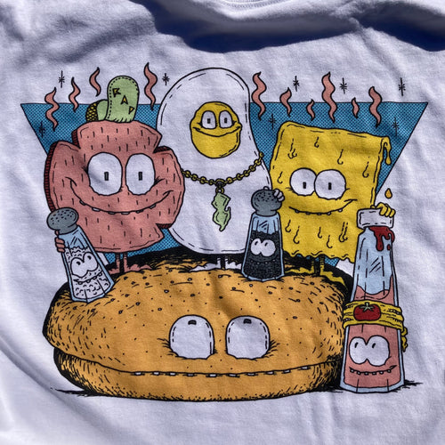 Pork Roll, Egg, and Cheese shirt with Salt, Pepper, Ketchup on a Hard Roll