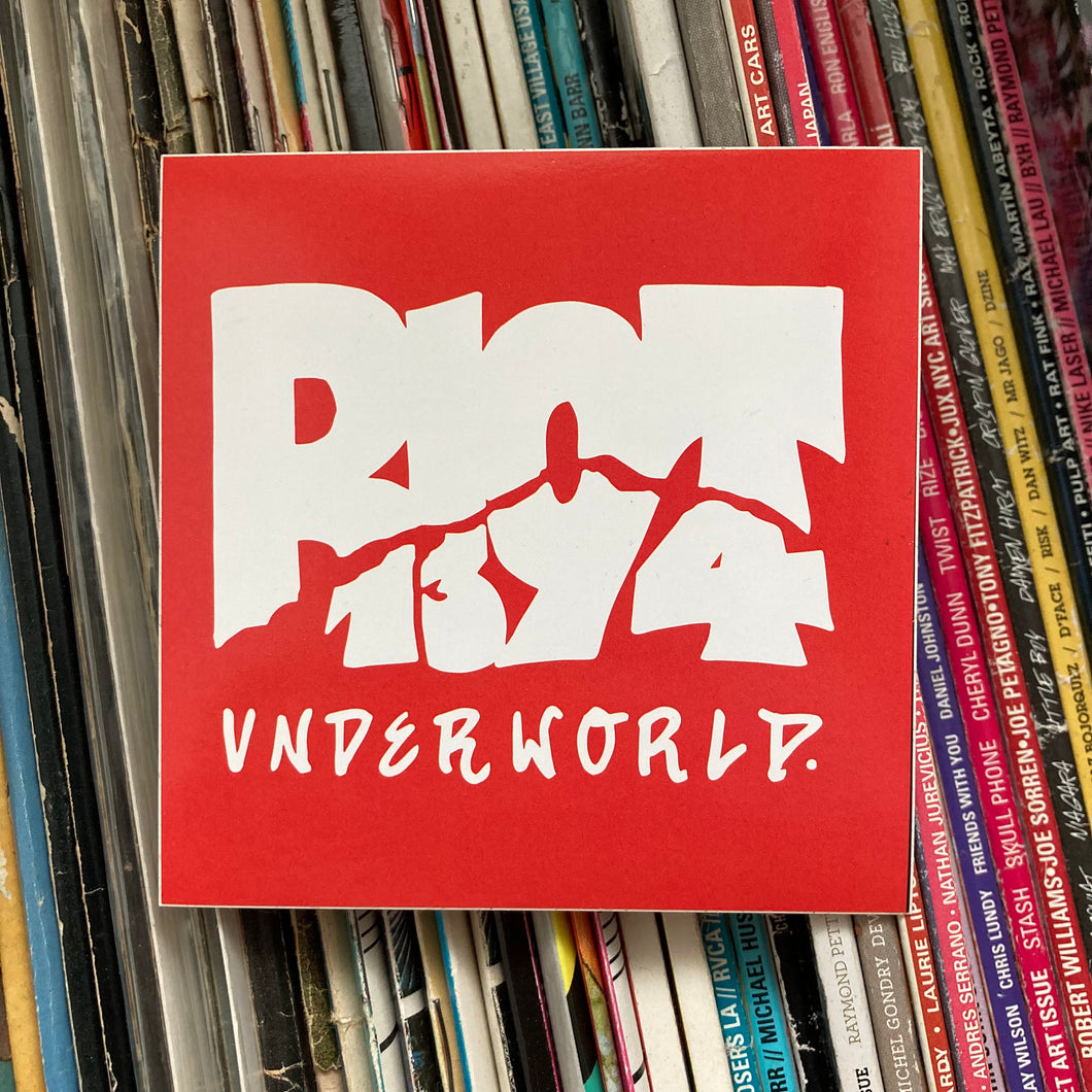 Riot 1394 Underworld sticker German graffiti artist art for sale book