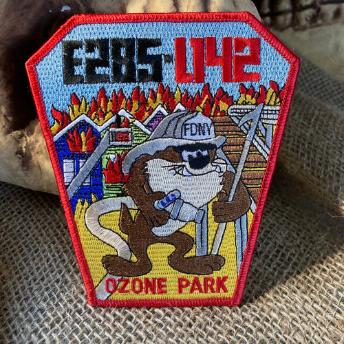 FDNY Ozone Park Fire Station patch for sale with Taz from Looney Toons