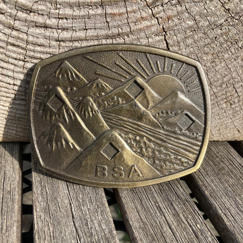 Vintage brass Boy Scouts of America belt buckle