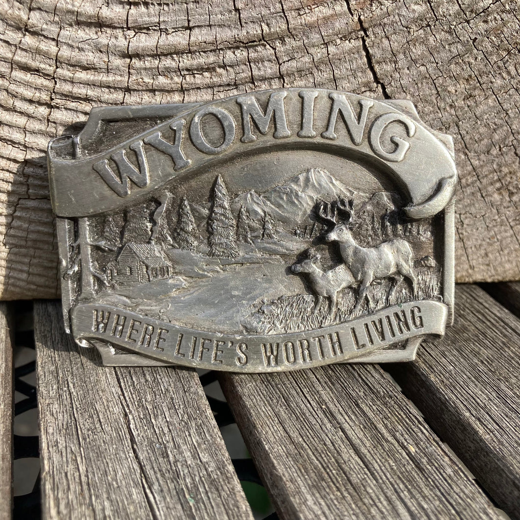 1983 Wyoming belt buckle