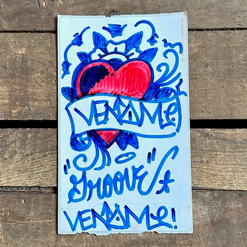 Hand Drawn Venom Street Art Sticker #3