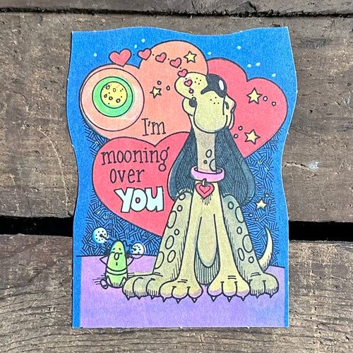 Vintage Space Dog Themed Valentine