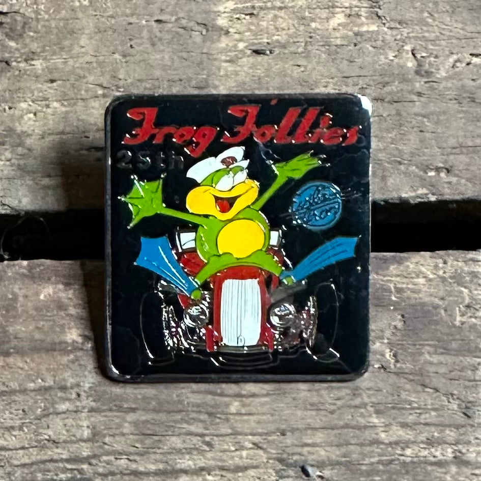 Vintage 25th Annual Frog Follies Street Rod Pinback Button