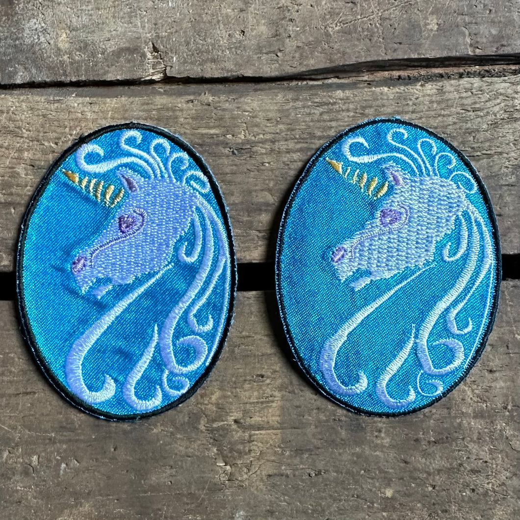 Set of Vintage Unicorn Embroidered Patches