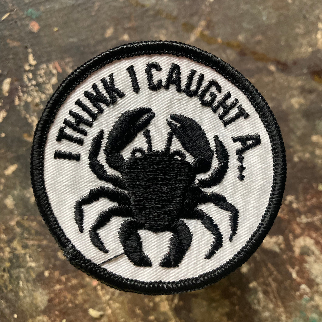 I think I caught a Crab patch for sale on our vintage patch website. This is a black and white embroidered patch.