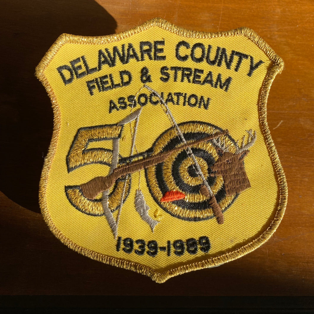 Large 1989 Delaware County Field & Stream patch