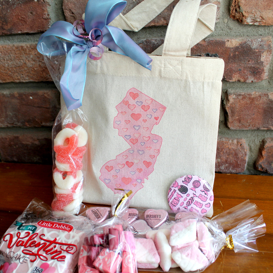 NJ Valentine's Mini-Tote Bag with treats