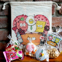Pork Roll Drawstring Pouch filled with treats