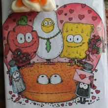 Pork Roll kitchen towel w/ Pig & Egg gummies