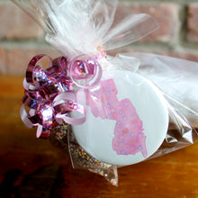Candy Collage hand towel w/ Chocolates & Button