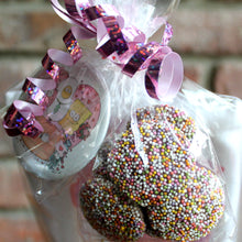 NJ Watercolor kitchen towel w/ Chocolates & Button