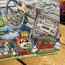 Interstate 95 poster design for sale with Pedro from South of the Border and Bucky from Buccees.