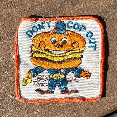 Vintage McDonalds Big Mac patch for sale with the words 