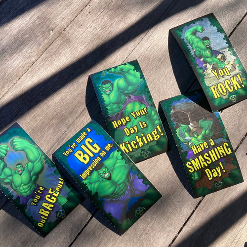 2004 Incredible Hulk Valentine card collection of 5
