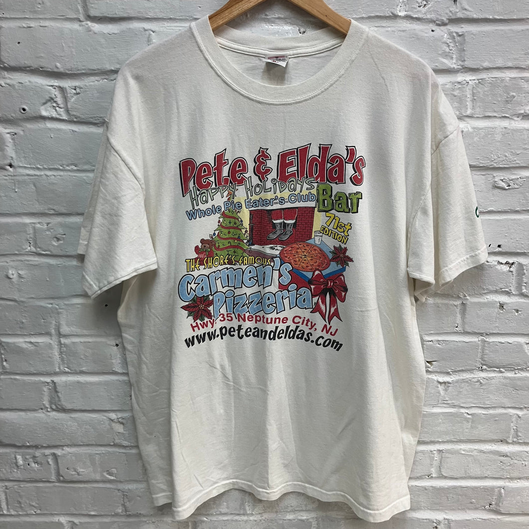 Pete & Elda's pizza shirt Whole Pie Eaters t-shirt for sale from a large collection of vintage tees