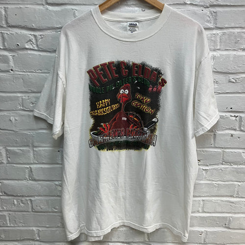 Pete & Elda's pizza shirt Whole Pie Eaters t-shirt for sale from a large collection of vintage tees